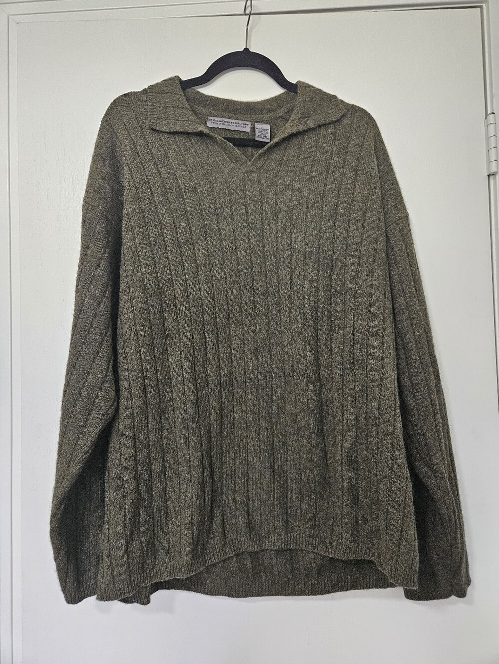 Le Collezioni Structure Lambswool Rabbit Hair Blend Sweater Large